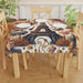 Colorful French Country Style Square Tablecloth | Unique Print Design | 55.1" x 55.1" Polyester Fabric