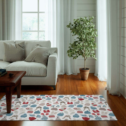 Cozy Elegance: Customizable Winter Wonderland Luxury Rug Collection