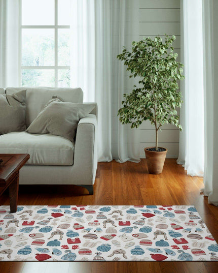 Cozy Elegance: Customizable Winter Wonderland Luxury Rug Collection