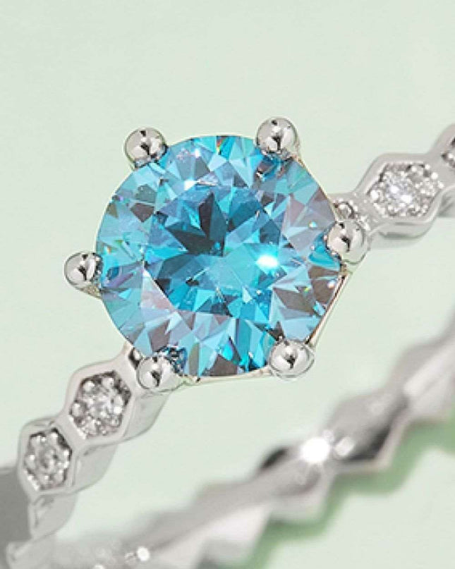 Timeless Elegance Lab-Diamond Sterling Silver Ring with Certification