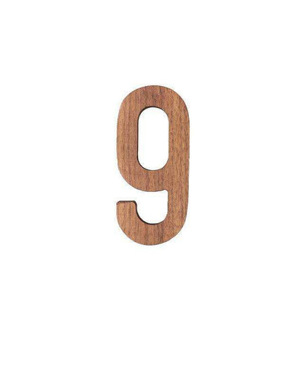 Elegant Black Walnut Nordic Address Sign