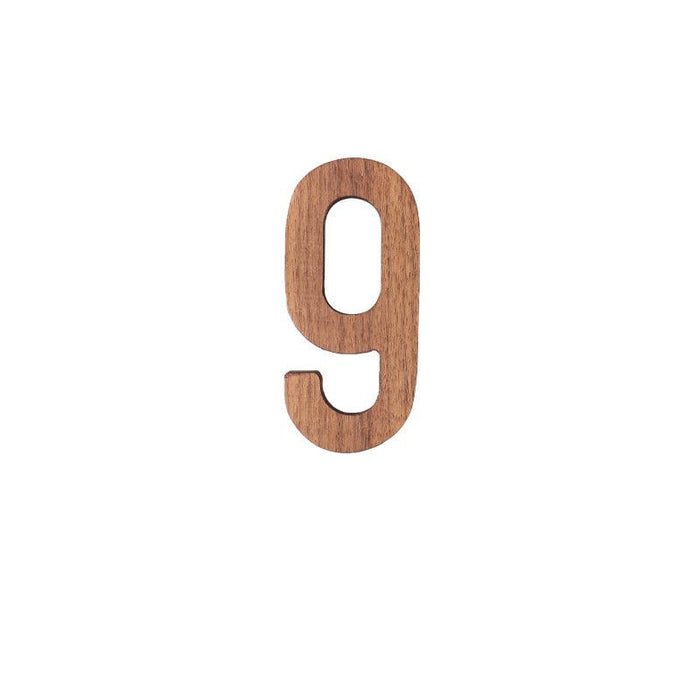 Elegant Black Walnut Nordic Address Sign