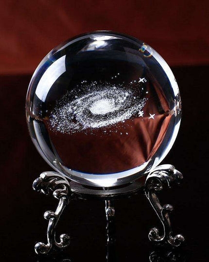 Galactic Elegance: Handcrafted K9 Crystal Celestial Sphere