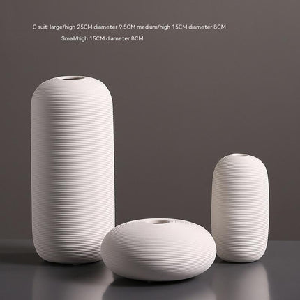 Ceramic Vase Set of Three Modern Minimalist Home Decor Vases