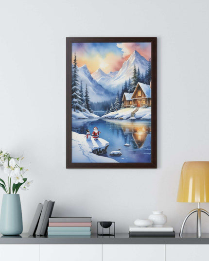 Sustainable Elegance: Eco-Friendly Fantasy Christmas Vertical Wall Art