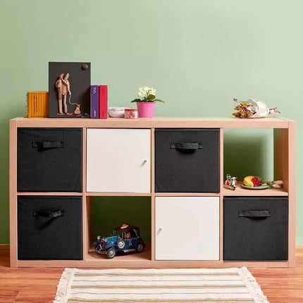 Peekaboo Studio 4 Pack Foldable Canvas Storage Box, Space-Saving Desig