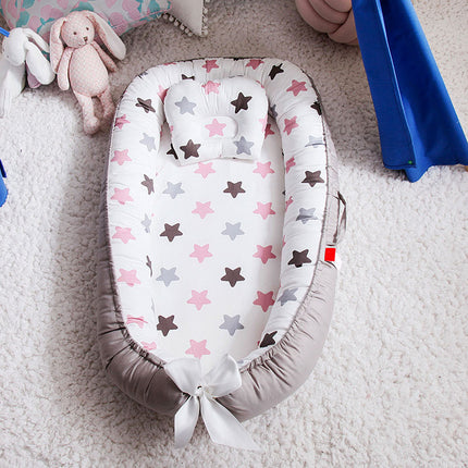 Peekaboo Studio Cotton Crib Bed - Soft & Breathable for Ultimate Comfo