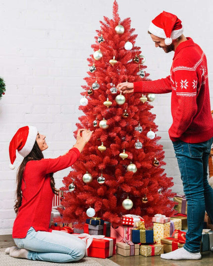 PVC Christmas Tree, Christmas Decorations, Red