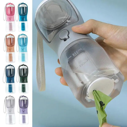 Dog Water Cup Drinking Food Garbage Bag Three-in-one Portable Small Mu