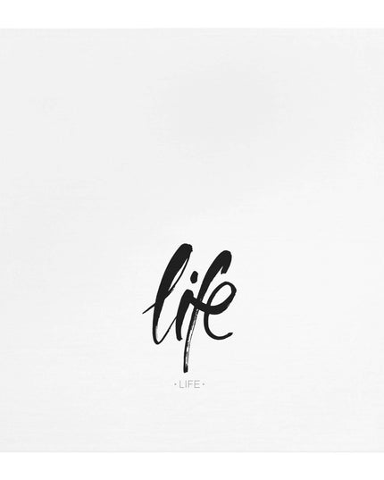 Life Calligraphy Zen Cotton Tea Towel for Stylish Homes