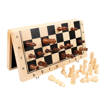 Magnetic Chess Set Folding Board For Chinese Xiangqi With Wooden Pieces