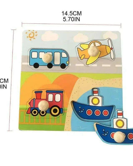 Interactive Montessori Wooden Puzzle Set - Fun Learning Toy for Early Childhood Development