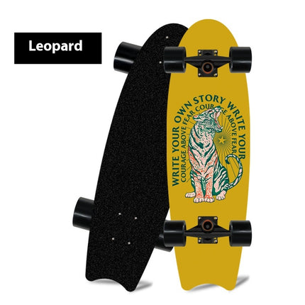 Single Warped Brush Street Board Fishtail Skateboard Maple Deck