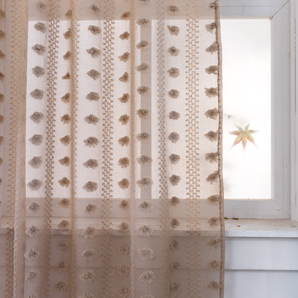 Bohemian Tufted Floral Curtain | 5 Colours, 12 Widths, 132cm Drop