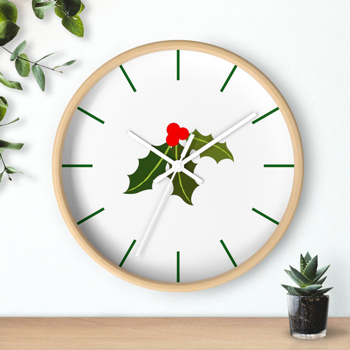Luxurious Wooden Frame Christmas Wall Clock