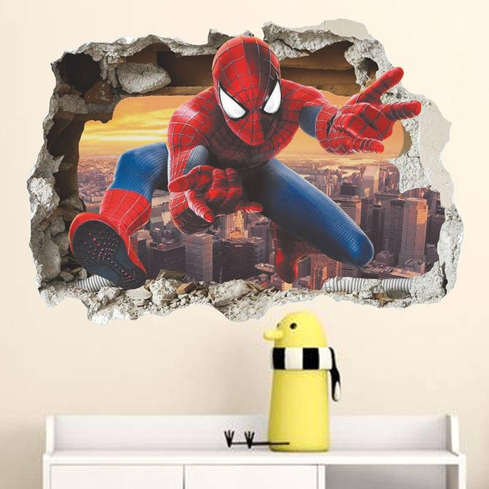 Spiderman Adventure 3D Wall Stickers for Kids' Room Transformation