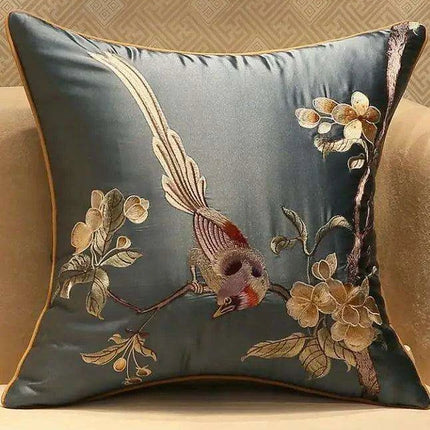 45x45/50x35cm Chinese Traditional Embroidered Bird Cushion Cover - Très Elite