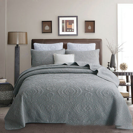Peekaboo Studio Three-Piece Bed Set with Soft Fabric and Modern Design
