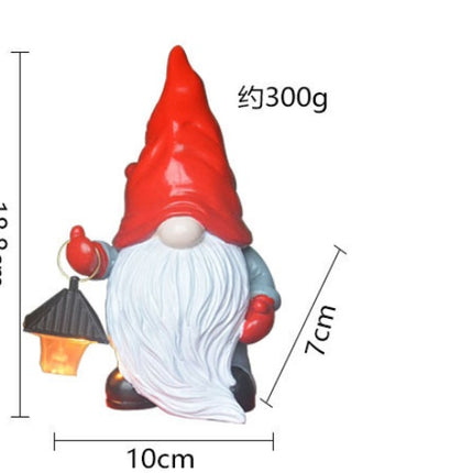 Peekaboo Studio Christmas Solar Lantern Garden Resin Statue, Weather-R
