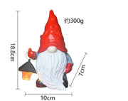 Peekaboo Studio Christmas Solar Lantern Garden Resin Statue, Weather-R