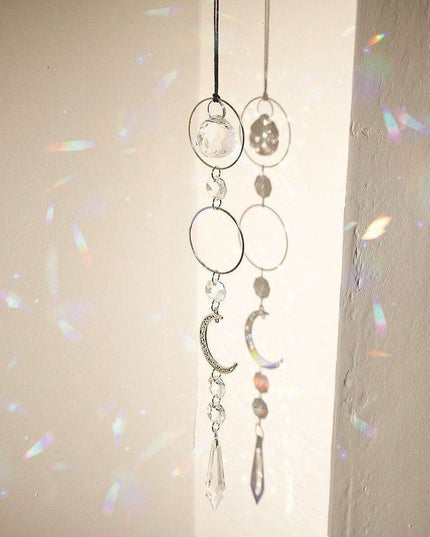 Enchanting Crystal-Embellished Iron Evil Eye Dream Catcher Necklace