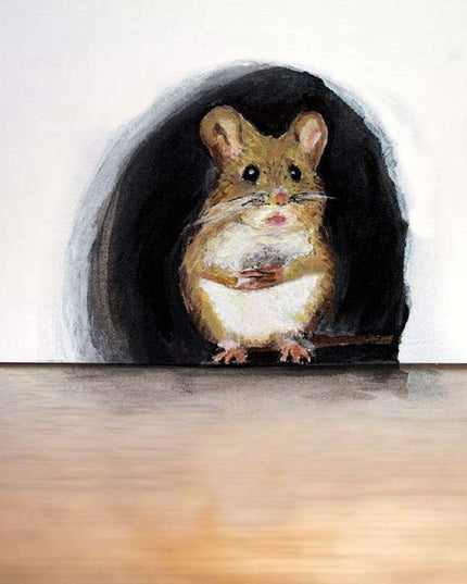 Whimsical Mouse Hole Wall Stickers: Enchant Your Living Space
