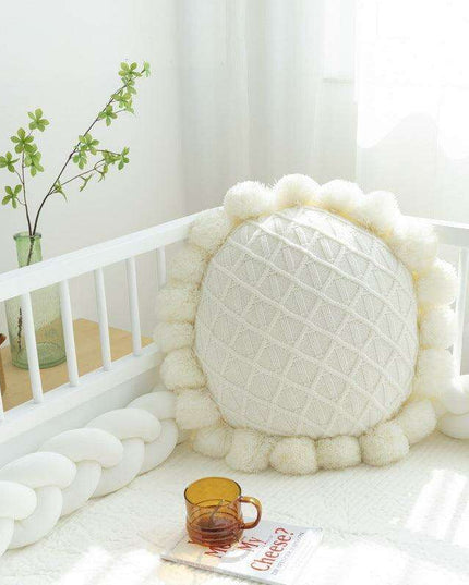 Sunflower Delight Handcrafted Knitted Pillowcase