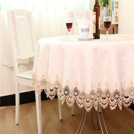 Peekaboo Studio Lace Round Tablecloth - Elegant Design & Durable Fabri