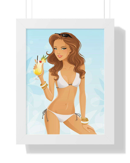 Tropical Oasis Vertical Framed Art Print