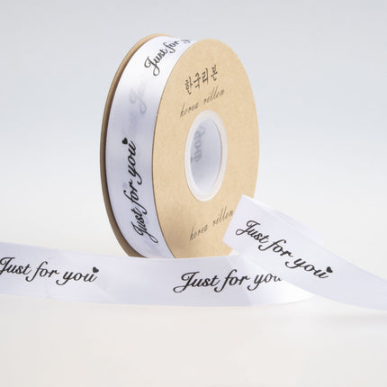 Peekaboo Studio Flower Bouquet Ribbon - Printed English Letters, Durab