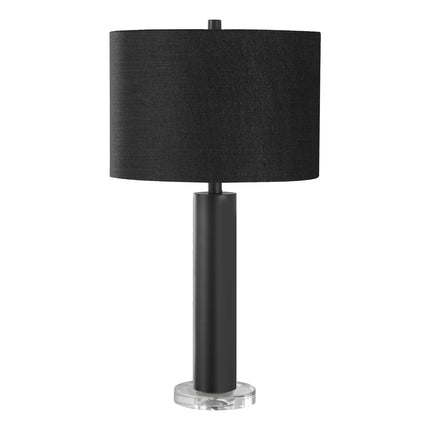 Room & Decor 28"H Contemporary Black Metal Table Lamp with Black Shade