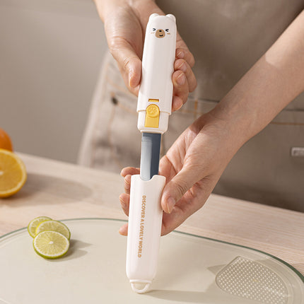 Folding Fruit Knife With Peeler – 6cm Stainless Steel Blade Multifunction Tool