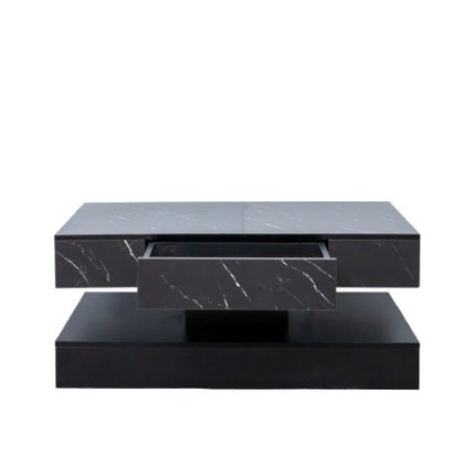 Peekaboo Studio 6.93" High LED Modern Coffee Table with Color Changing
