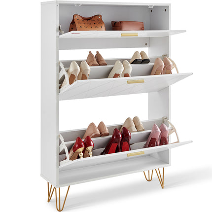 Shoe Cabinet with 3 Flip Drawers — Entryway Storage Organiser