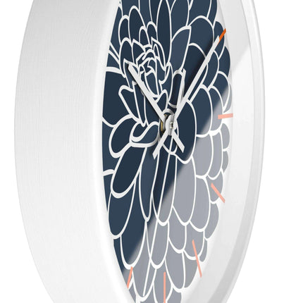 Elegant Dahlia Wooden Wall Clock by Maison d'Excellence - Timeless Sophistication