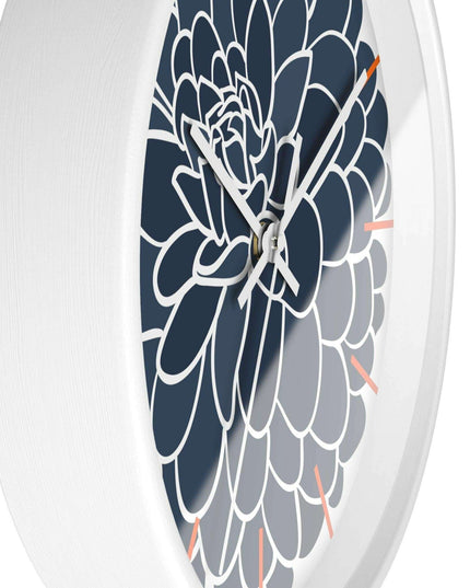 Elegant Dahlia Wooden Wall Clock by Maison d'Excellence - Timeless Sophistication