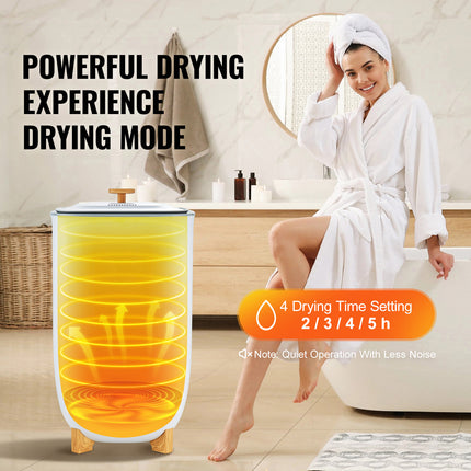 VEVOR 35L Towel Warmer Bucket with LED Screen & Timer - White