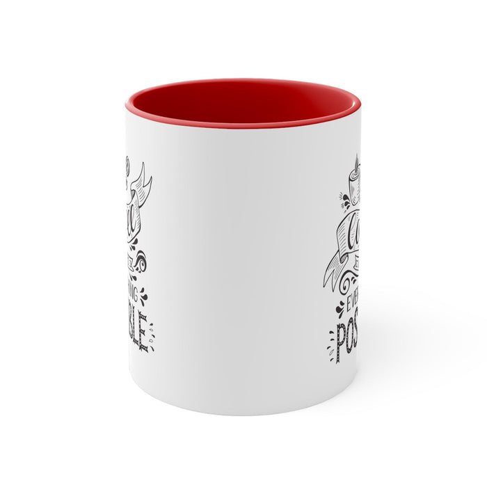 Vivid Dual-Tone Accent Coffee Mug - Custom 11oz Ceramic Cup