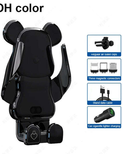Innovative 15W Wireless Fast Charging Car Phone Mount - Mobile Device Holder for Auto Accessories