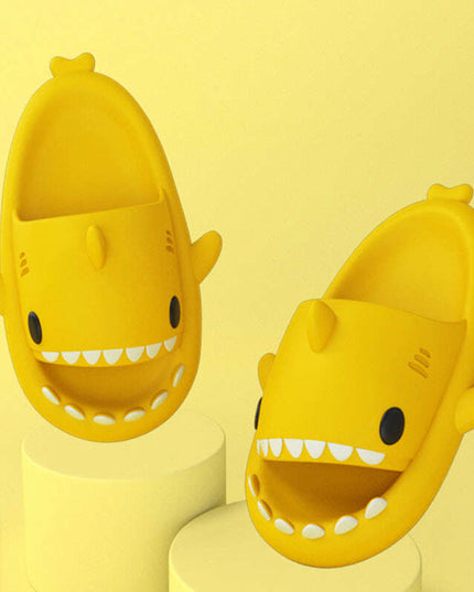 Adult's Slippers Indoor Outdoor Funny Shark Cartoon