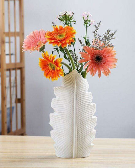 Artistic Scandinavian Porcelain Vase with Unique Floral Glaze