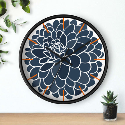 Elegant Dahlia Wooden Wall Clock by Maison d'Excellence - Timeless Sophistication