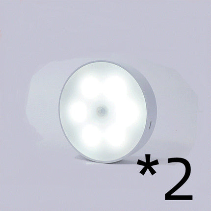 USB Rechargeable Motion Sensor Round LED Puck Light for Kitchen Cabinets