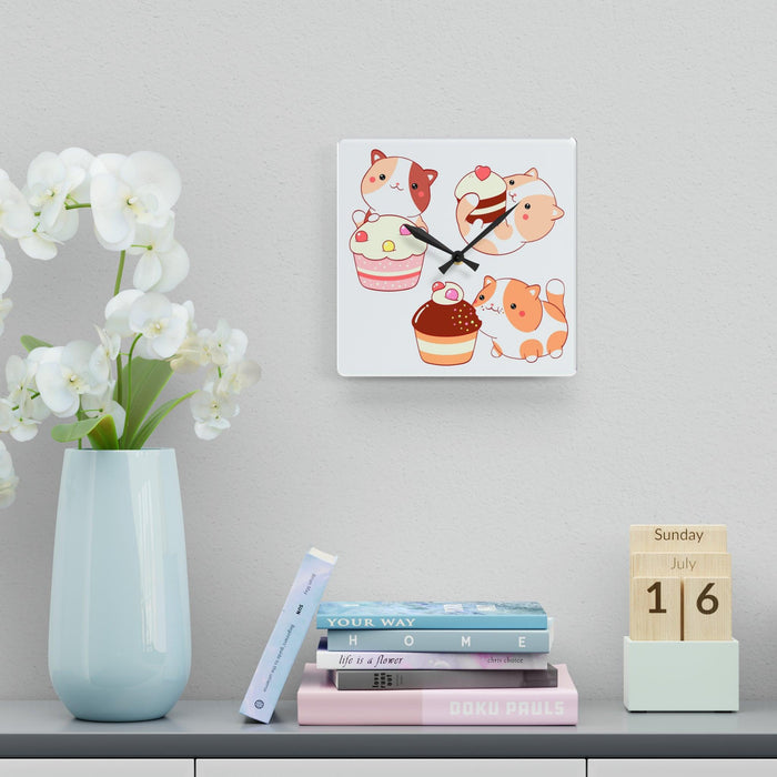 Charming Cat Clock Collection - Vibrant Prints, Customizable Options