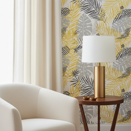Modern Banana Leaft Background Self-Adhesive Wallpaper