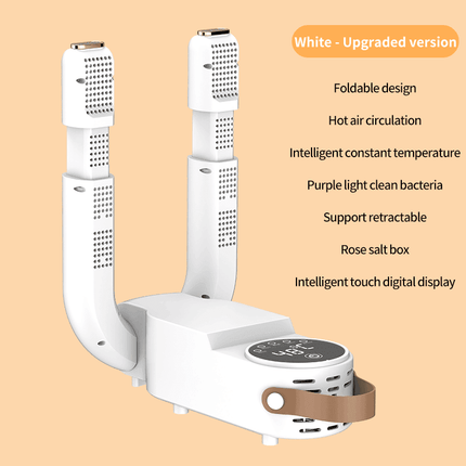 Smart Purple Light Shoe Dryer with Timed Drying and Sterilization Features