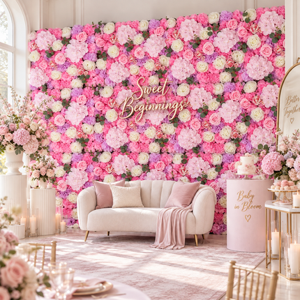Elegant Floral Wall Art Handmade with Cotton, Silk, and Artificial Blooms - Très Elite