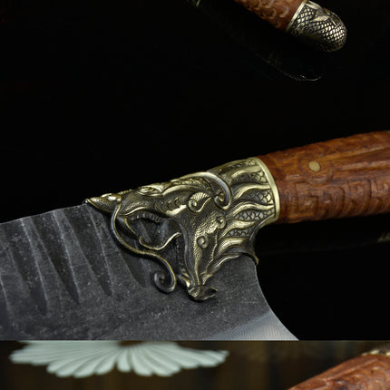 Fire Dragon Bone Cutter With 7Cr17MOV Blade And Rosewood Handle