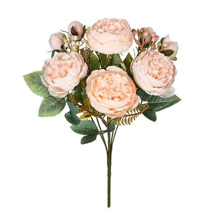 Peekaboo Studio Peony Artificial Bouquet - Lifelike & Elegant Home Dec