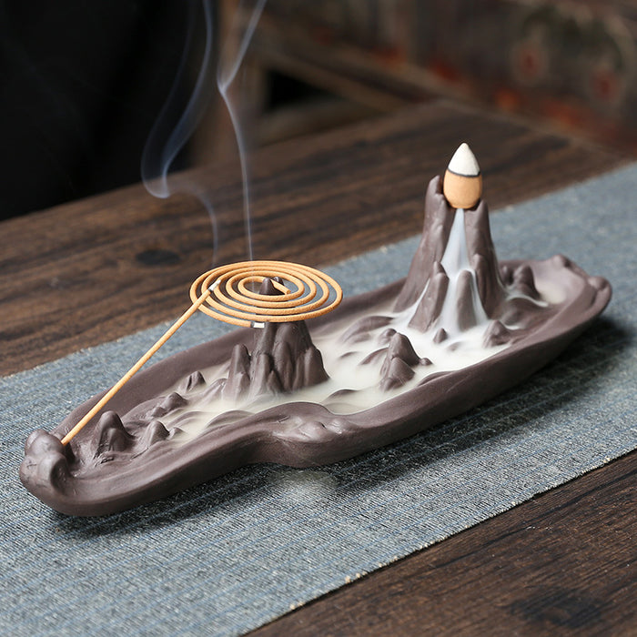 Elegant Handcrafted Purple Sand Incense Burner